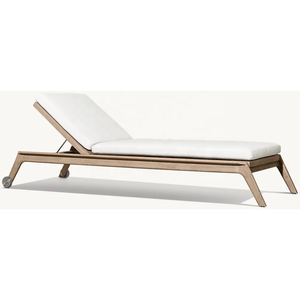 <span class=keywords><strong>Tumbona</strong></span> <span class=keywords><strong>de</strong></span> <span class=keywords><strong>teca</strong></span> duradera <span class=keywords><strong>de</strong></span> primera calidad, belleza Natural, tela cómoda para exteriores, cojín <span class=keywords><strong>de</strong></span> secado rápido para uso en patios y hoteles - Product Image 1