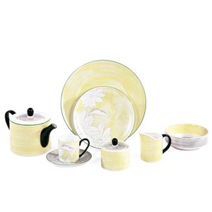 <span class=keywords><strong>Bucoliche</strong></span> di Stile Foglie di Colore Giallo In Ceramica Tazza di Caffè Tazza di Tè Piatto tazza di Ceramica Per La Porcellana Set Da Tavola - Product Image 1