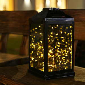 Farol Decorativo Solar con Luces LED en Cadena, Resistente al Agua, para Jardín, Patio, Iluminación Navideña - Product Image 3