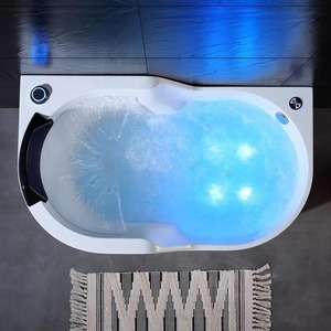SPA interior Jakuzi Mini bañera masaje de aire Whirlpool LED bañera pequeña de lujo para <span class=keywords><strong>1</strong></span> gente Fabricación de China precio bajo - Product Image 2