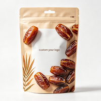 Sachet refermable personnalisé en aluminium pur métallisé, haute barrière, résistant à l'humidité, pour noix, pistaches, dattes, fruits secs