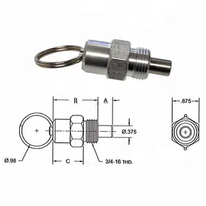 נחמד מחיר cnc עיבוד פלדת קפיץ פעולה נועל פין עם מותאם אישית גודל