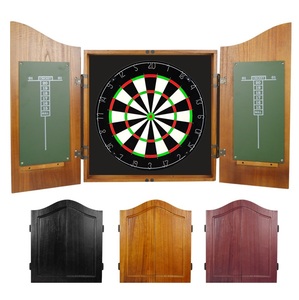 Commercial Grade Solid Wood Dartboard Cabinet Set - High-End Display <strong>Case</strong> with Accessories for Pub &amp; Gym Games - Product Image 2