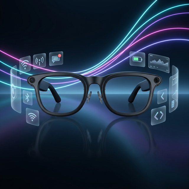 Smart Glasses with Voice Listening Music 800W Camera & AI Navigation for Live Streaming AI Translation Notifications Custom