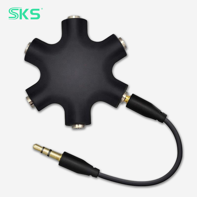 Durable Golden Plated 3.5mm to Multi RCA Audio Splitter Star-Shaped Connector for TV Amplifier Monitor Speakers & Microphones