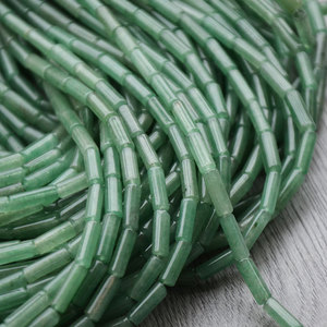 Perles de bambou en aventurine naturelle 6x12mm pour la fabrication de bijoux - Product Image 2