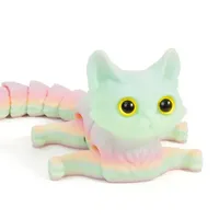Kucing Lucu Cetak 3D untuk Hiasan Rumah, Ornamen Rumah dengan Sendi Ekor yang Dapat Digerakkan, Dekorasi Ruangan, Dekorasi Mobil Lucu, Dekorasi Meja, Hadiah untuk Pacar