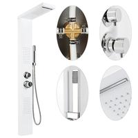 Robinet de salle de bain contemporain OEM, panneau de douche pluie, ensemble de douche monocommande avec jets et douchette à main
