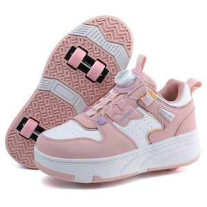 Patines de ruedas ajustables de cuatro ruedas, ideales para hombres y mujeres, que brindan una experiencia de patinaje cómoda y casual. - Product Image 4