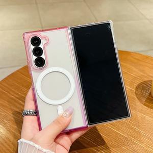 Étui de téléphone magnétique antichoc en polycarbonate rigide transparent dégradé de luxe pour Z Flip 7 6 5 4 <span class=keywords><strong>3</strong></span> - Product Image 5
