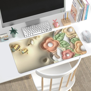 Alfombrilla de goma personalizada para escritorio de ordenador portátil, alfombrilla de ratón plana supergrande de 3D para expansión estereoscópica, para juegos, animal bonito - Product Image 5