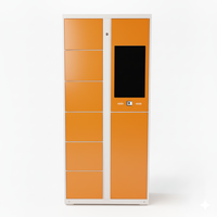 Casillero Inteligente con Cerradura Electrónica para Recogida de Zapatos, Ensamblado, para Hoteles, Apartamentos, Áreas de Lavandería Públicas, con Acceso por Tarjeta y Pago Móvil, Resistente a la Corrosión