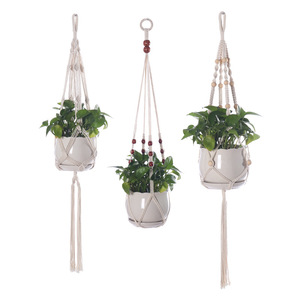Différents Styles Usine En Gros Porte-<span class=keywords><strong>Pot</strong></span> De Fleur <span class=keywords><strong>Macramé</strong></span> Plante Cintres Suspendus Jardinière Panier - Product Image 2