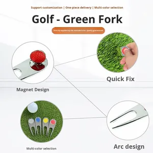 Herramienta de Reparación de Divots de Golf Plegable de Lujo con Logotipo Personalizado, Horquilla Verde de Aleación de Zinc, Marcador de Pelota para Mantenimiento de Campos de Golf - Product Image 4