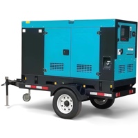 Generador Diésel Portátil SPM THL P7 de 7KW 9kVA 1500rpm Trifásico Refrigerado por Agua con Arranque Eléctrico de 24V CC Montado en Remolque 50/60Hz