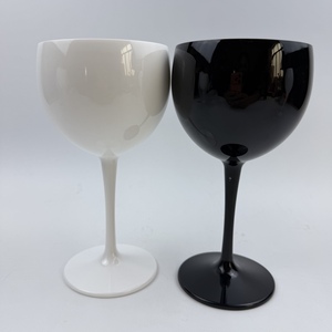 Verres à gin tonic en plastique blanc et noir, réutilisables, verres à gin <span class=keywords><strong>ballon</strong></span> 400 ml - Product Image 1