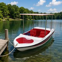 Nouveau design de bateau à pédales électrique pour 2 personnes, pour les parcs aquatiques, divertissement, fabrication artisanale en fibre de verre