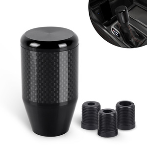 Car Gear <b>Knob</b> Aluminum Alloy Carbon Fiber Black Universal Automatic Transmission <b>Shift</b> Lever Head - Product Image 1