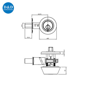 Thép Không Gỉ ANSI Lớp 2 Xi Lanh Đơn Nhiệm Vụ Nặng Nề Chốt Cửa Có Thể Điều Chỉnh Lockset Cho Kim Loại Cửa Gỗ - Product Image 6