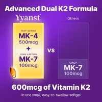 Complément alimentaire de vitamine K21 de haute qualité, marque privée, améliore la santé cardiaque et articulaire et soutient la santé cognitive, en gélules.