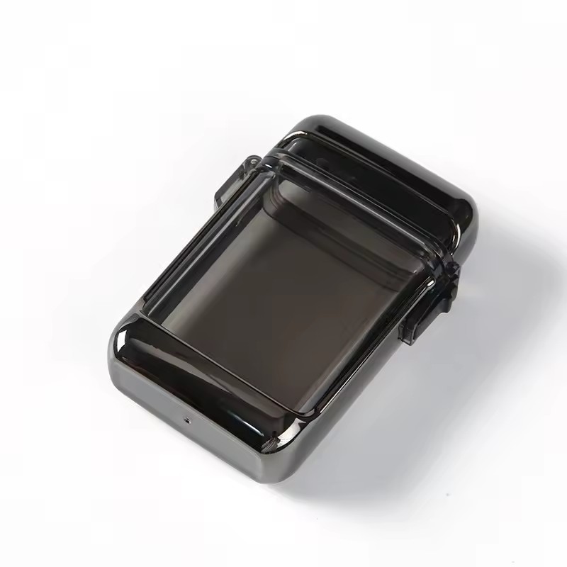 Black cigarette lighter with a handle