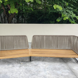 Set di Mobili <span class=keywords><strong>da</strong></span> <span class=keywords><strong>Esterno</strong></span> per Hotel, Divani <span class=keywords><strong>da</strong></span> Giardino in Alluminio e Corda Impermeabili per <span class=keywords><strong>Balcone</strong></span> e Lounge - Product Image 5
