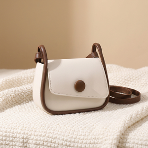 Two Tone Small <b>Square</b> Shoulder Bag PU Crossbody Purse Flap Handbag for Daily Use - Product Image 6