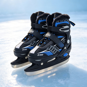 Patins à glace réglables pour adultes, hommes et femmes, bottes de patinage pour débutants, chaussures de patinage sur glace, hydrofuges, résistantes au froid, taille 30-44 - Product Image 1