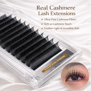 Extensions de cils individuelles en cheveux synthétiques 0.05 CC, volume intense, plateau noir mat, marque privée, vente en gros - Product Image 2