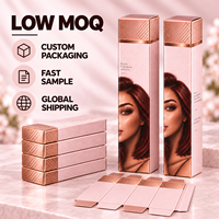 Boîte d'emballage pour gloss à lèvres avec logo personnalisé, boîte cadeau cosmétique recyclable, papier couché, impression offset, taille personnalisée, OEM ODM