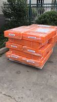 Cage de transport portable en PP orange de type H pour poulets et canards, 96x56x27cm, pour 12-15 poulets