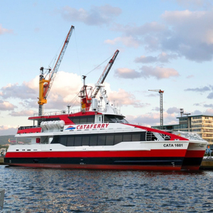 Catamarano in Alluminio Grandsea Modello <span class=keywords><strong>AL</strong></span>-2800 28m Nuovo Traghetto per 180 Passeggeri Yacht Barca con Motore Diesel Entrobordo Velocità 40-60km/h per <span class=keywords><strong>Fiume</strong></span> - Product Image 1