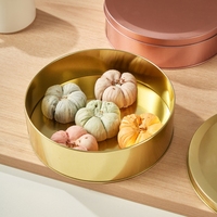 Boîte en métal ronde de 168x50 mm pour biscuits, bonbons, chocolat, emballage alimentaire, boîte en métal personnalisée avec logo imprimé, boîte cadeau