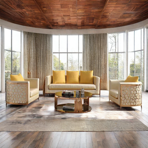 Conjunto de sofá de cuero posmoderno Foshan, nuevo diseño, modelo neoclásico Simple, lujo para muebles de sala de estar - Product Image 4