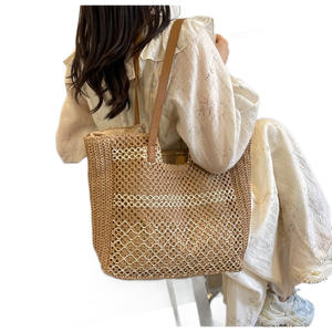 Sac de plage tissé tendance 2026, grand sac à bandoulière pour femme, sac décontracté tissé avec deux sangles - Product Image 2