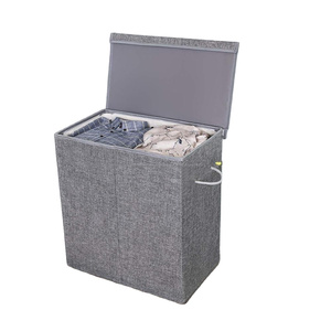 <span class=keywords><strong>Amazon</strong></span> Venta caliente <span class=keywords><strong>plegable</strong></span>/<span class=keywords><strong>plegable</strong></span> de algodón doble <span class=keywords><strong>ropa</strong></span> de lavandería <span class=keywords><strong>cesta</strong></span> con tapa - Product Image 4