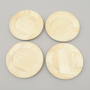 Assiette de présentation en bois naturel de 13 pouces, ronde, pour la décoration de table - Product Image 4