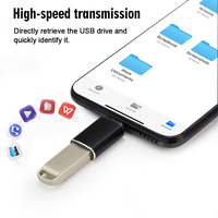 Convertisseur OTG à charge rapide USB3.0 Type C, adaptateur de données USB femelle vers Type C mâle avec boîtier