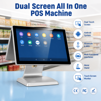 ED60 Sistema POS Todo en Uno con Pantalla Dual de 15.6 Pulgadas, Multi-Interfaz, Aluminio, Caja Registradora Electrónica, Windows y Android