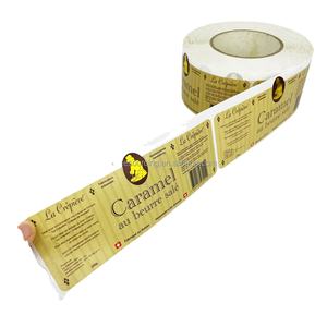 Özel Logo çıkartması etiket baskı su geçirmez rulo sentetik kağıt yapıştırıcı yuvarlak Logo sıcak damga Sticker - Product Image 1