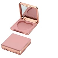 Palette de blush en forme de cœur personnalisée contenant de blush de luxe de marque privée étui à poudre compact emballage de cosmétiques en plastique