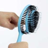 Brosse à cheveux démêlante en ABS écologique, personnalisable avec logo/couleur, massage du cuir chevelier, peigne à cheveux lisses, brosse à cheveux ventilée pour extensions de cheveux