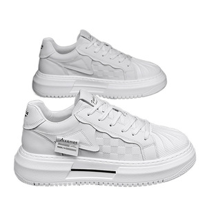 Nuevos Zapatos Blancos para Hombre con Punta Redonda, Aumento de Altura Interior, Zapatos Deportivos Casuales a la Moda, Zapatos de Plataforma Versátiles - Product Image 4