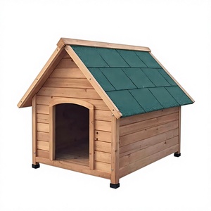 Nichoir pour chien en bois de <span class=keywords><strong>sapin</strong></span> de qualité supérieure avec toit en asphalte, villa pour animaux de compagnie résistante aux intempéries avec patio, abri extérieur pour chien pour toutes les saisons - Product Image 6