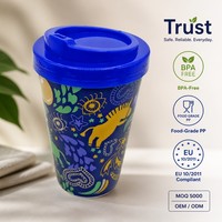 Vente flash : Tasse à café en PP écologique sans BPA de 15 oz avec design lenticulaire 3D, couvercle premium et paille pour la rentrée scolaire