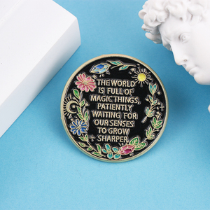 Thư Thế giới là đầy đủ của những điều kỳ diệu, kiên nhẫn chờ đợi cho các giác quan của chúng tôi để phát triển sắc nét hơn men kim loại Trâm Pin huy hiệu - Product Image 6