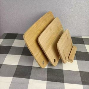 Juego de tablas de cortar de bambú rectangulares de 3 tamaños para uso en la cocina - Product Image 3