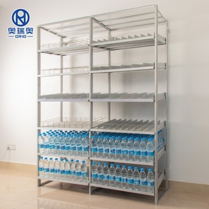 Estantes Apilables para Refrigerador, Estante de Almacenamiento de Bebidas con Rodillos de Alimentación por Gravedad, Sistema de Estantes Deslizantes de Aluminio Independiente - Product Image 4