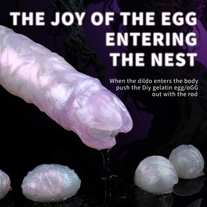 YC-2181 Dildo de Silicona Líquida para Depositar Huevos, Ovipositor Anal y Vaginal con 5 Bolas, Molde de Huevo, Juguetes Sexuales de Masturbación para Hombres, Mujeres y Parejas - Product Image 4