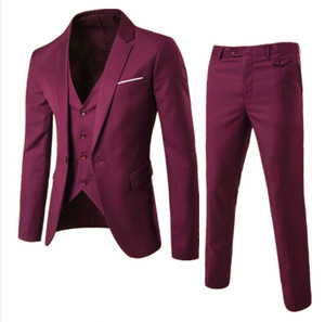 Costume homme simple et élégant pour affaires, <span class=keywords><strong>mariage</strong></span> ou cérémonie, coupe ajustée, trois pièces - Product Image 5